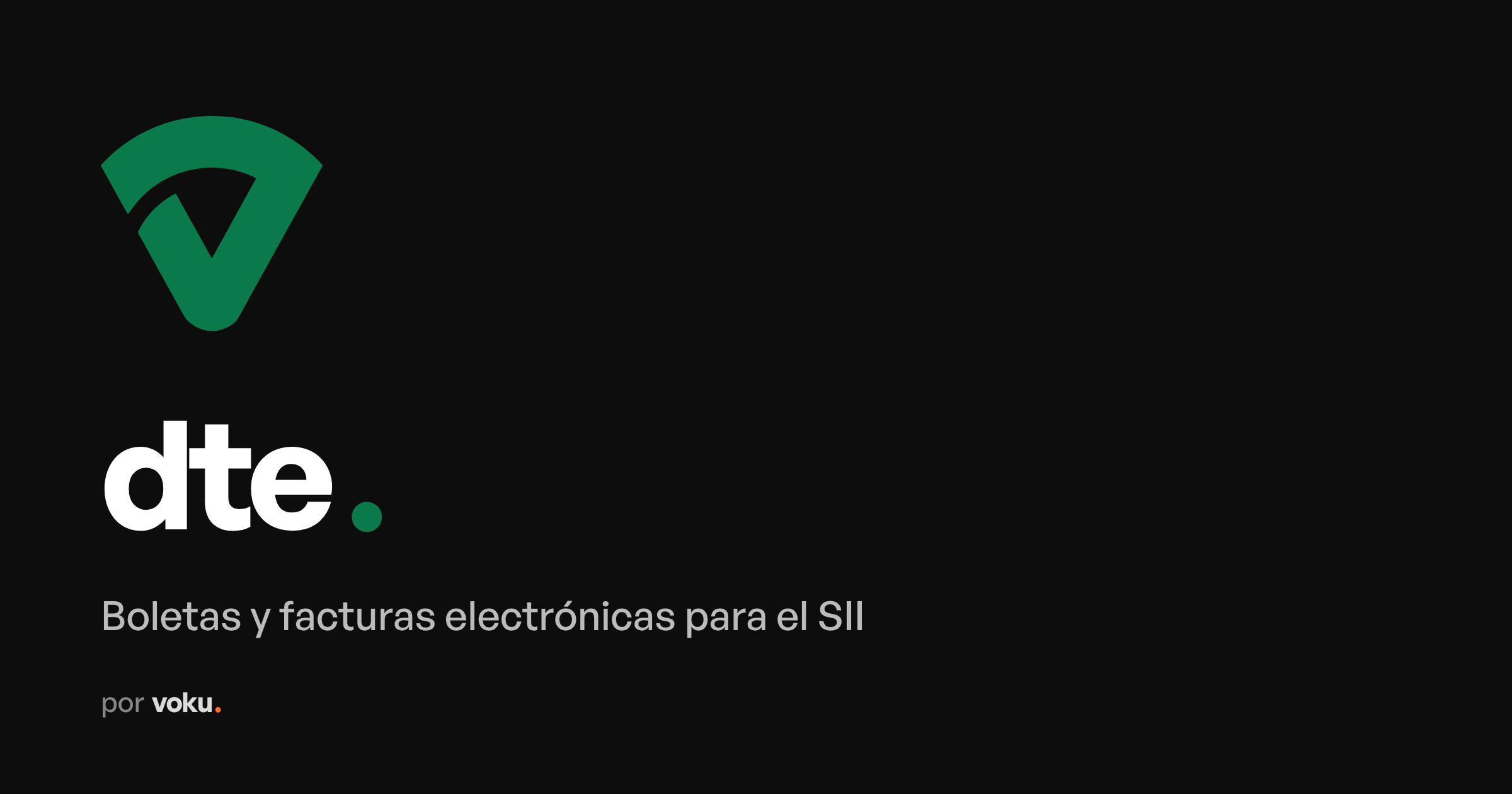 Voku DTE social card: dte., Boletas y facturas electrónicas para el SII, por voku.